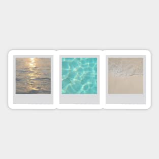 Tryptic: Sea Polaroids (abstract nature photography) Sticker